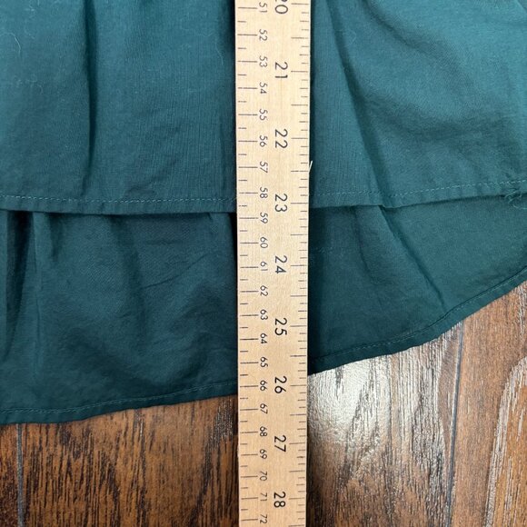 Ann Taylor Top Small Green Peplum Popover Shirt Lightweight Cotton Women's - Picture 9 of 11